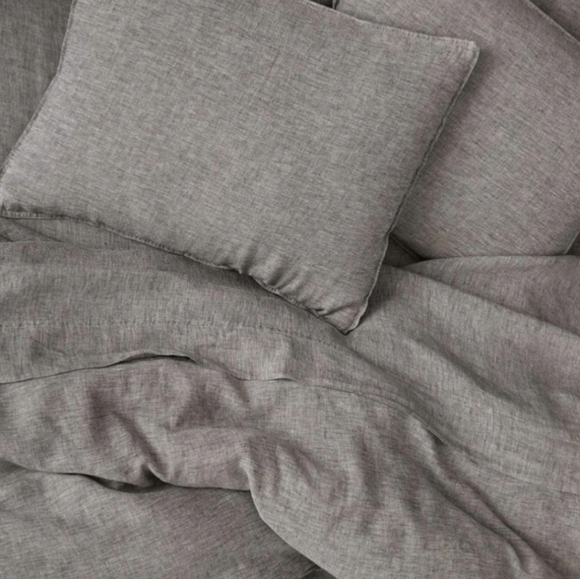 Brooklinen☆linen Duvet cover set in chambray charcoal - Picture 3 of 7